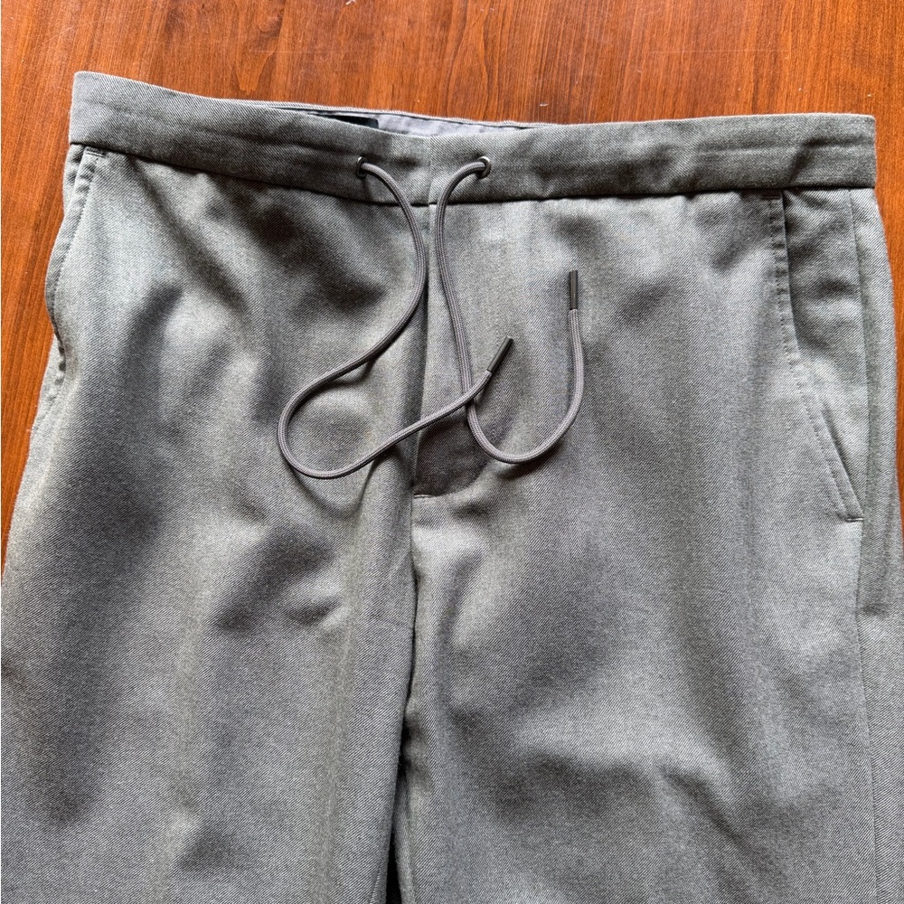 Jack Spade Grey Wool Drawstring Trousers Size 31
